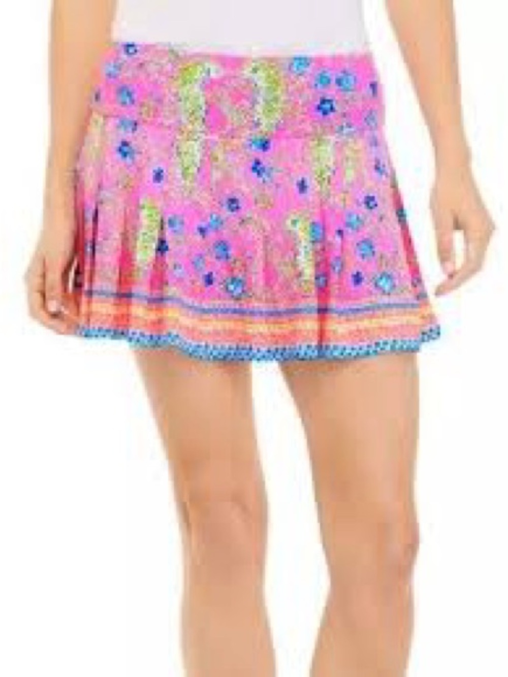 Lilly Pulitzer Pink Multicolor Printed Skater Skirt
